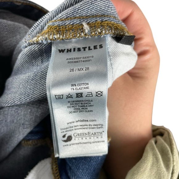WHISTLES High Rise Straight Leg Jeans Blue Size 26 / MX 28 - Picture 7 of 9